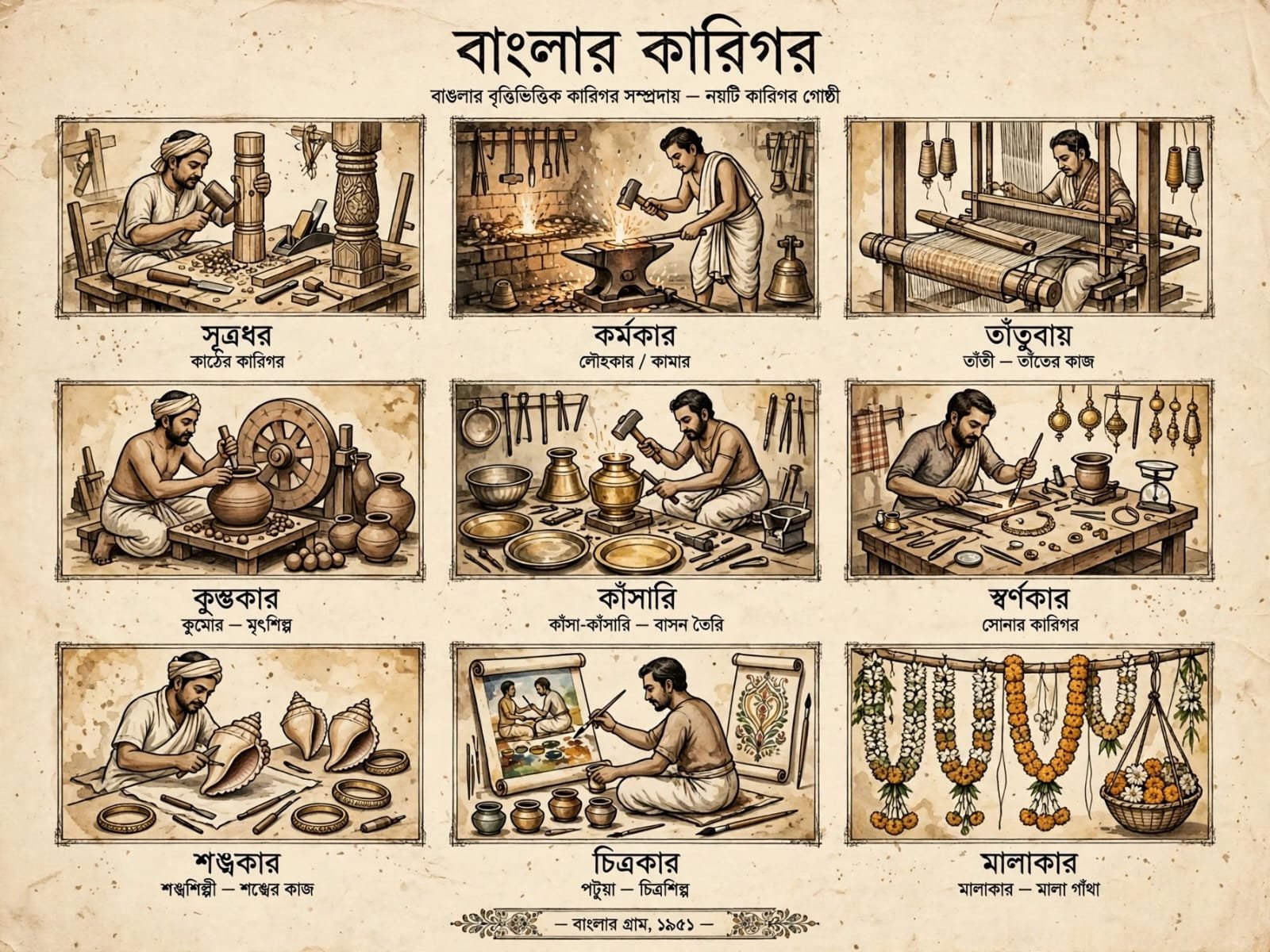 Read more about the article বাংলার কারিগরি শিল্প-ভিত্তিক জাত বিন্যাসের একটি আকর গ্রন্থ